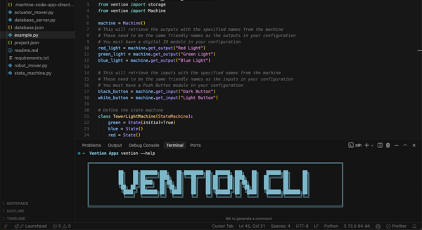 Introducing the Vention Developer Toolkit: From Code to Production